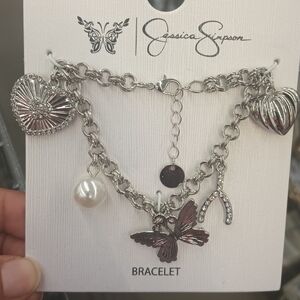 Jessica Simpson Silver Charm Bracelet